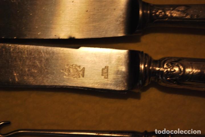 Antig&uuml;edades: lote ANTIGUO cubiertos de PLATA . - Foto 4