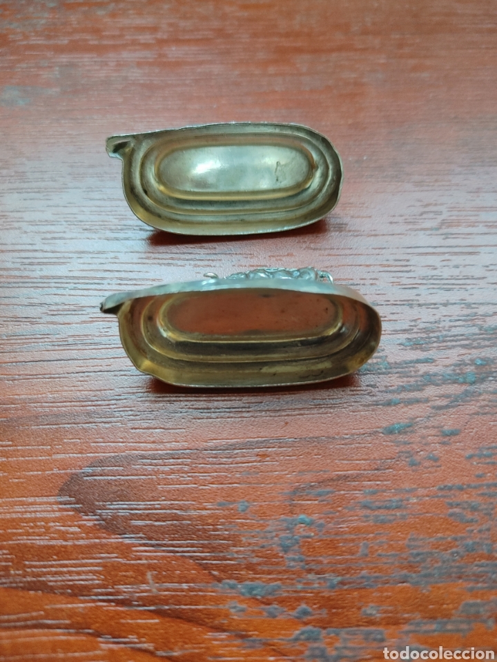 Antig&uuml;edades: Pareja toritos plata punzonada - Foto 3