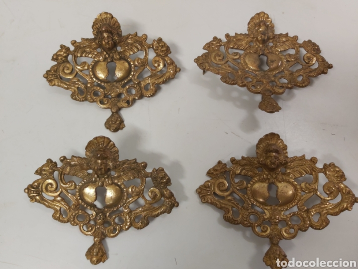 Antig&uuml;edades: 4 Bocallaves bronce bargue&ntilde;o - Foto 1