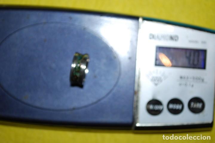 Antig&uuml;edades: Anillo con esmalte de plata de ley . - Foto 6