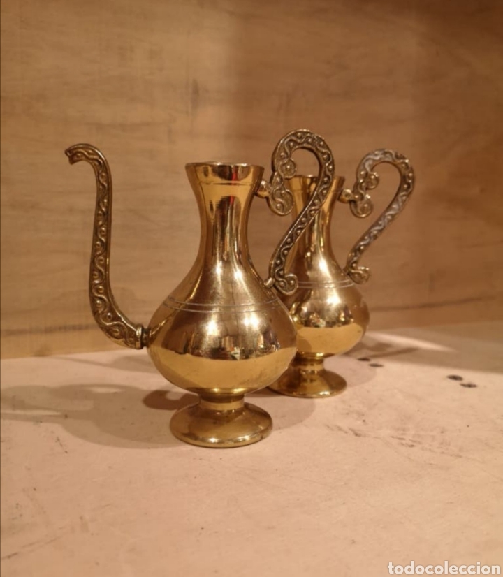 Antig&uuml;edades: Jarritas bronce lote de 2