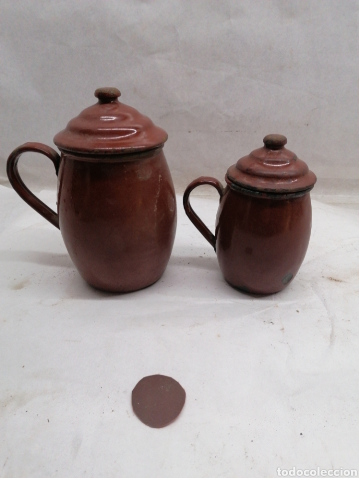 Antig&uuml;edades: 2 pucheros porcelana - Foto 1