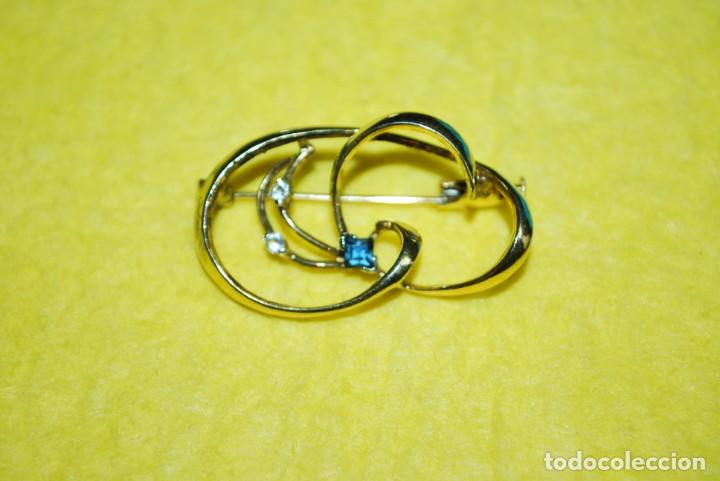 Antig&uuml;edades: Broche CON PIEDRAS de plata CHAPADO EN ORO . - Foto 1