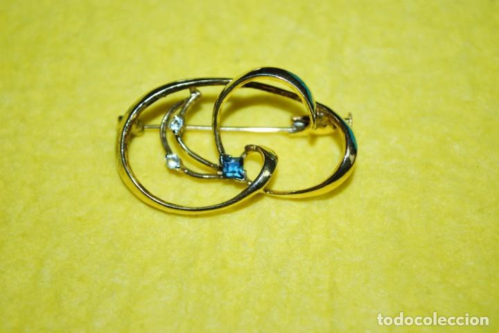 Antig&uuml;edades: Broche CON PIEDRAS de plata CHAPADO EN ORO . - Foto 2