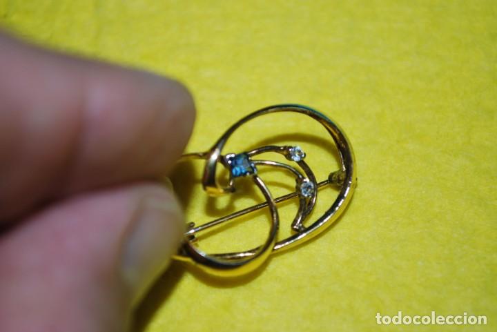 Antig&uuml;edades: Broche CON PIEDRAS de plata CHAPADO EN ORO . - Foto 6