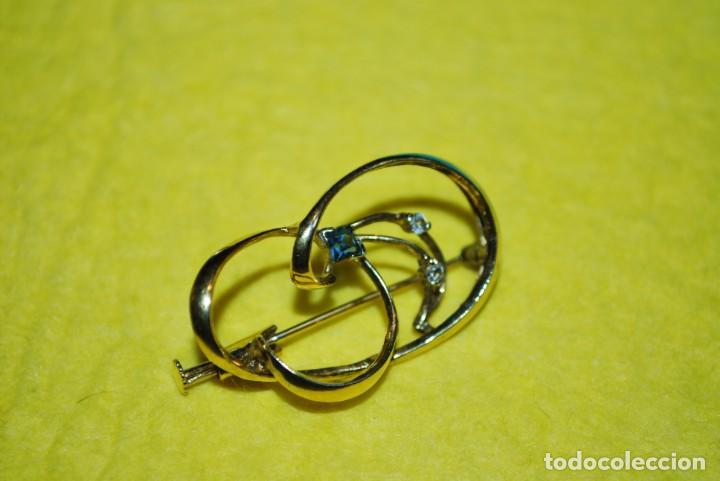 Antig&uuml;edades: Broche CON PIEDRAS de plata CHAPADO EN ORO . - Foto 7