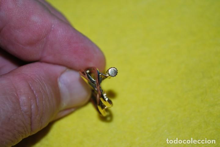 Antig&uuml;edades: Broche CON PIEDRAS de plata CHAPADO EN ORO . - Foto 8