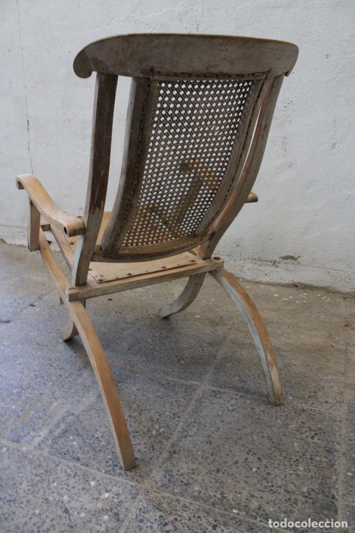 Antig&uuml;edades: sillon plegable con rejilla - Foto 4