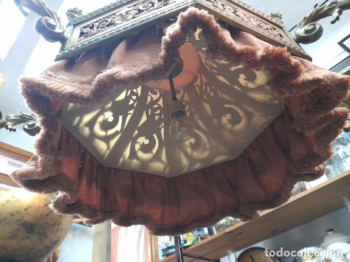 Antig&uuml;edades: L&aacute;mpara lat&oacute;n y cobre - Foto 3