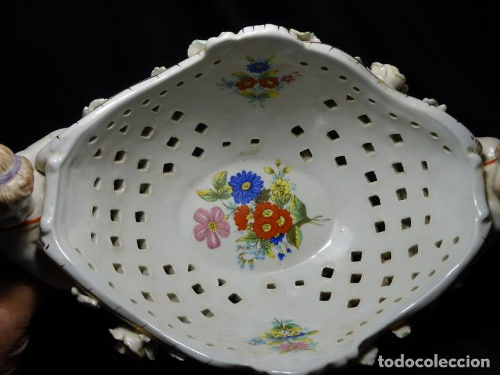 Antigüedades: Gran centro de porcelana. alemana., Volkstedt Rudolstadt Kammer, siglo XIX. - Foto 9 - 294164978