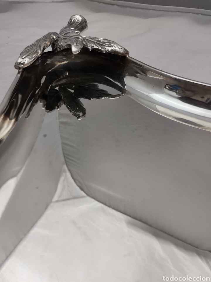 Antig&uuml;edades: Bandeja en metal plateado estilo ingl&eacute;s - Foto 2