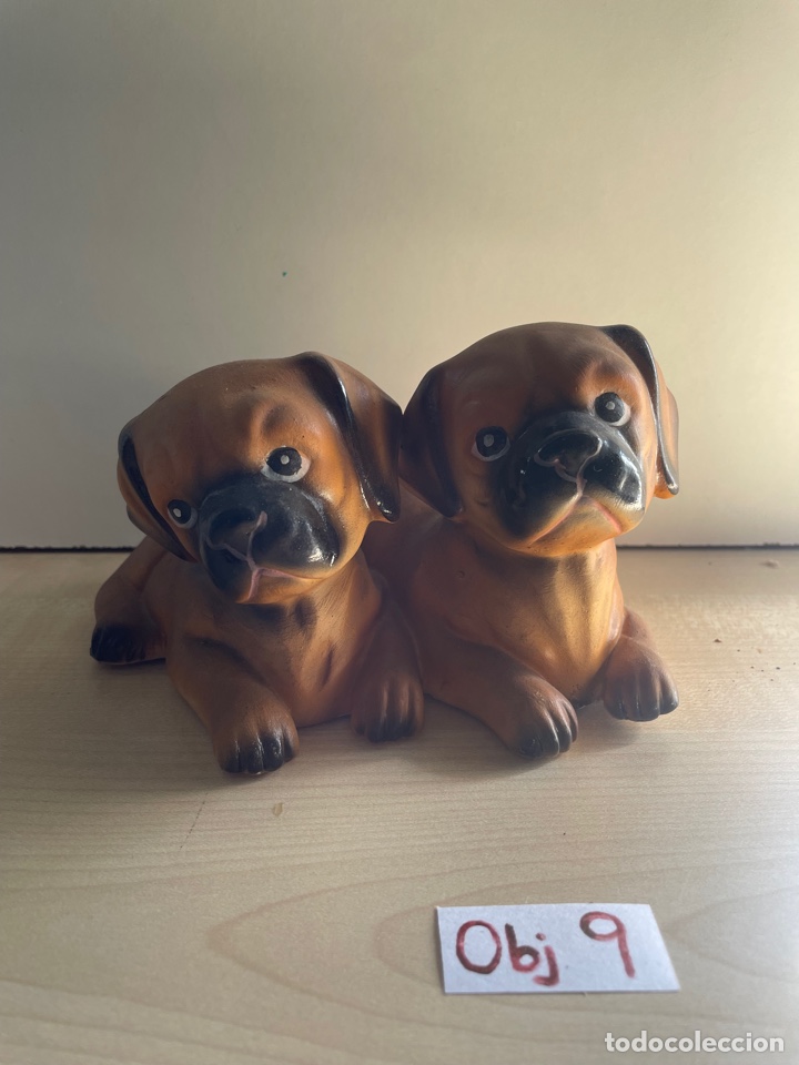 Antig&uuml;edades: FIGURA DE CACHORROS DECORATIVA - Foto 1