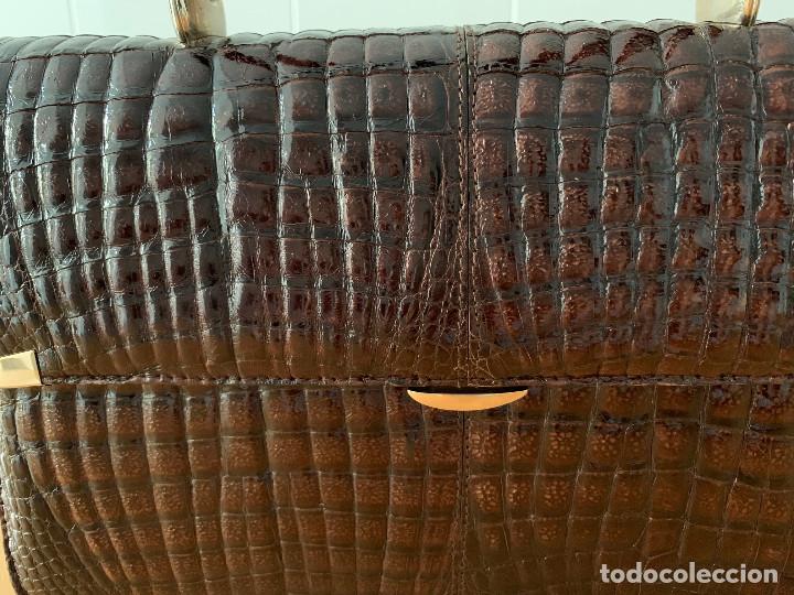 Antig&uuml;edades: Bolso cocodrilo autentico. IMPECABLE - Foto 2