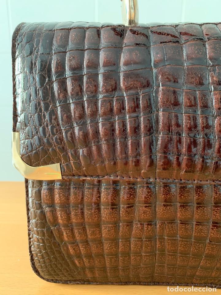 Antig&uuml;edades: Bolso cocodrilo autentico. IMPECABLE - Foto 3