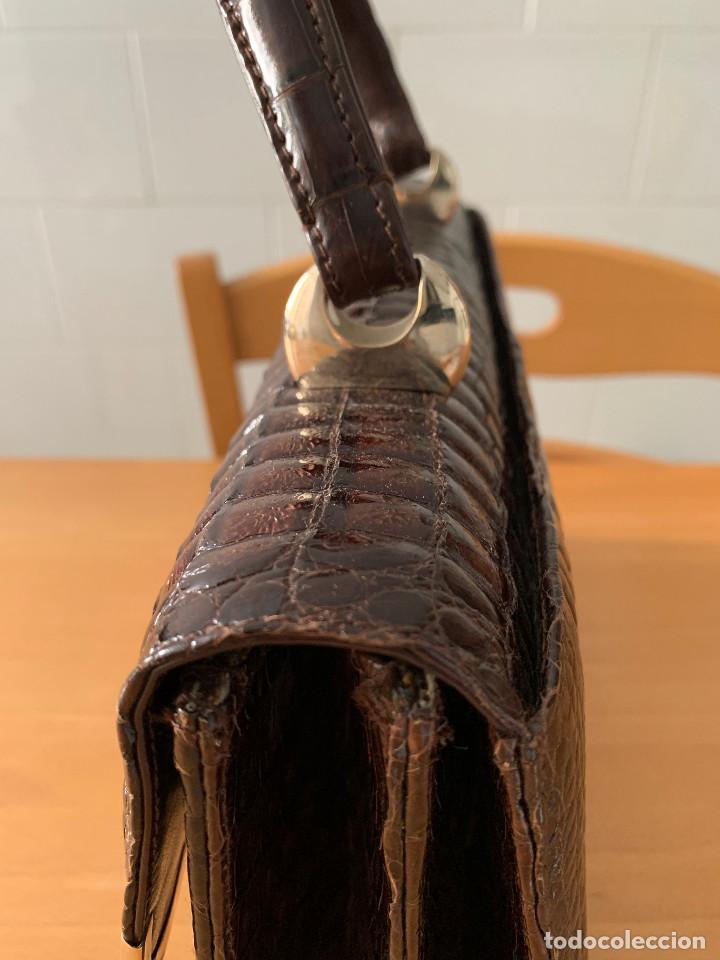 Antig&uuml;edades: Bolso cocodrilo autentico. IMPECABLE - Foto 4