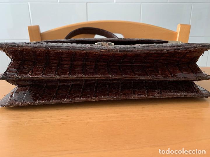 Antig&uuml;edades: Bolso cocodrilo autentico. IMPECABLE - Foto 5