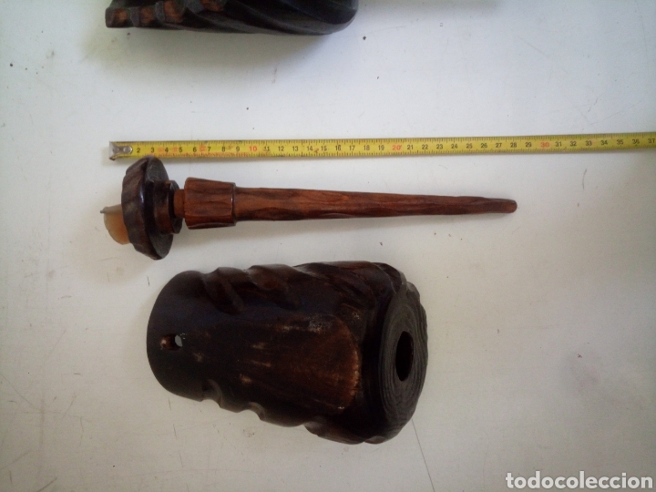 Antig&uuml;edades: Apliques antorchas madera - Foto 3
