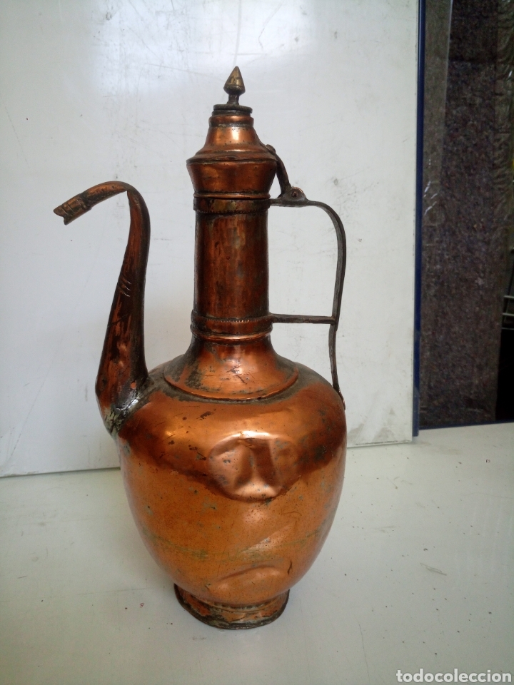 Antig&uuml;edades: Aguamanil marroqu&iacute; de cobre - Foto 6