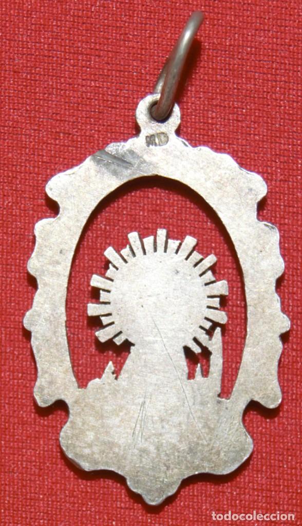 Antig&uuml;edades: Preciosa medalla de la Virgen Del Pilar - Foto 2