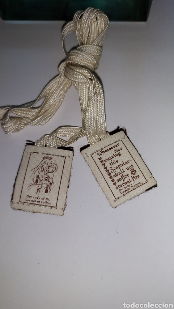 Antig&uuml;edades: ESCAPULARIO DE TELA VIRGEN DEL CARMEN - Foto 2