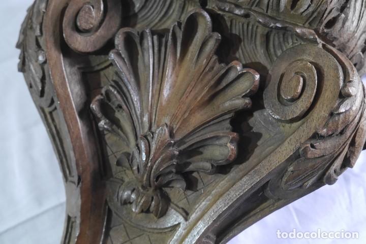 Antigüedades: Pareja de ménsulas talladas en madera - Foto 24 - 295583858