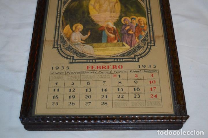 Antigüedades: Vintage / Año 1935 - Calendario estilo modernista, encajado en mueble de madera, tipo repisa ¡Mira! - Foto 7 - 295616983