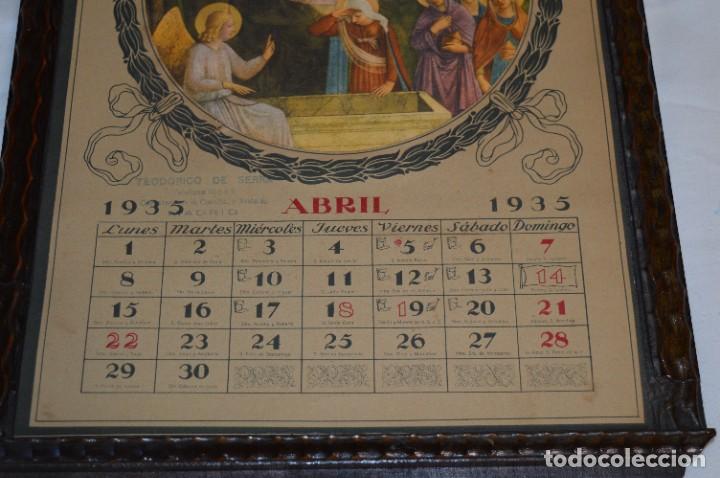 Antigüedades: Vintage / Año 1935 - Calendario estilo modernista, encajado en mueble de madera, tipo repisa ¡Mira! - Foto 12 - 295616983