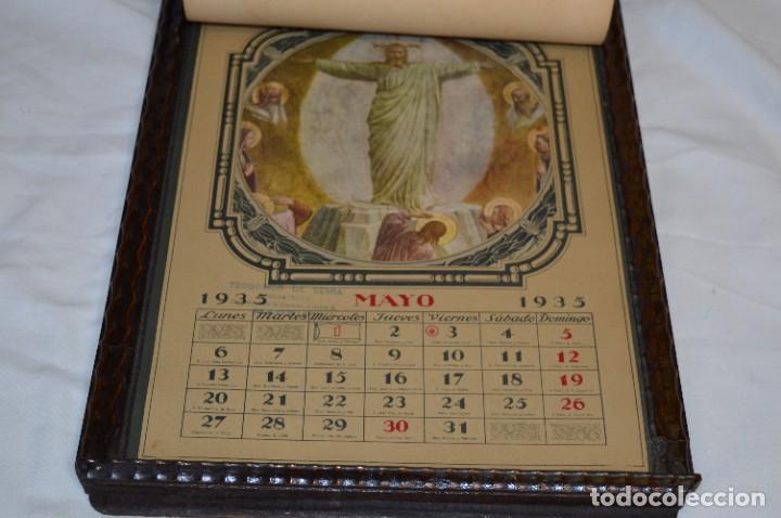 Antigüedades: Vintage / Año 1935 - Calendario estilo modernista, encajado en mueble de madera, tipo repisa ¡Mira! - Foto 14 - 295616983