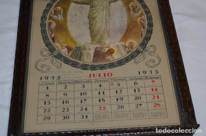 Antigüedades: Vintage / Año 1935 - Calendario estilo modernista, encajado en mueble de madera, tipo repisa ¡Mira! - Foto 16 - 295616983