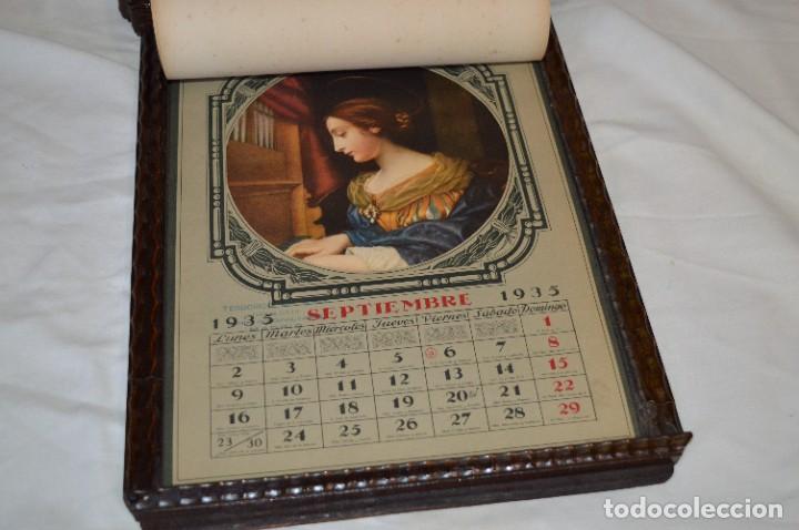 Antigüedades: Vintage / Año 1935 - Calendario estilo modernista, encajado en mueble de madera, tipo repisa ¡Mira! - Foto 20 - 295616983