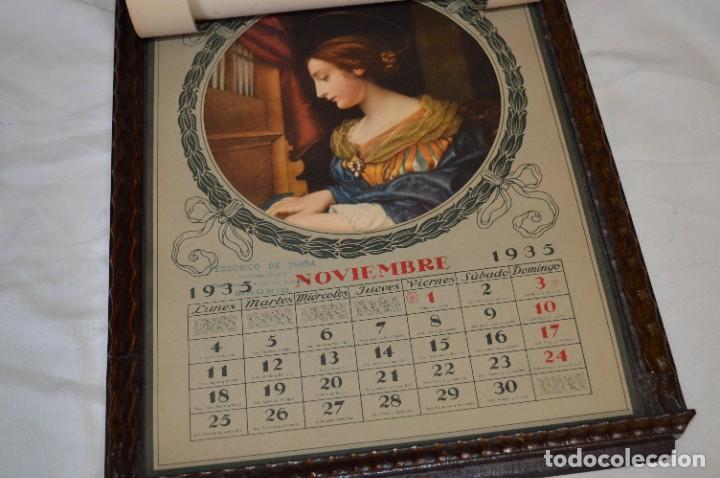 Antigüedades: Vintage / Año 1935 - Calendario estilo modernista, encajado en mueble de madera, tipo repisa ¡Mira! - Foto 22 - 295616983