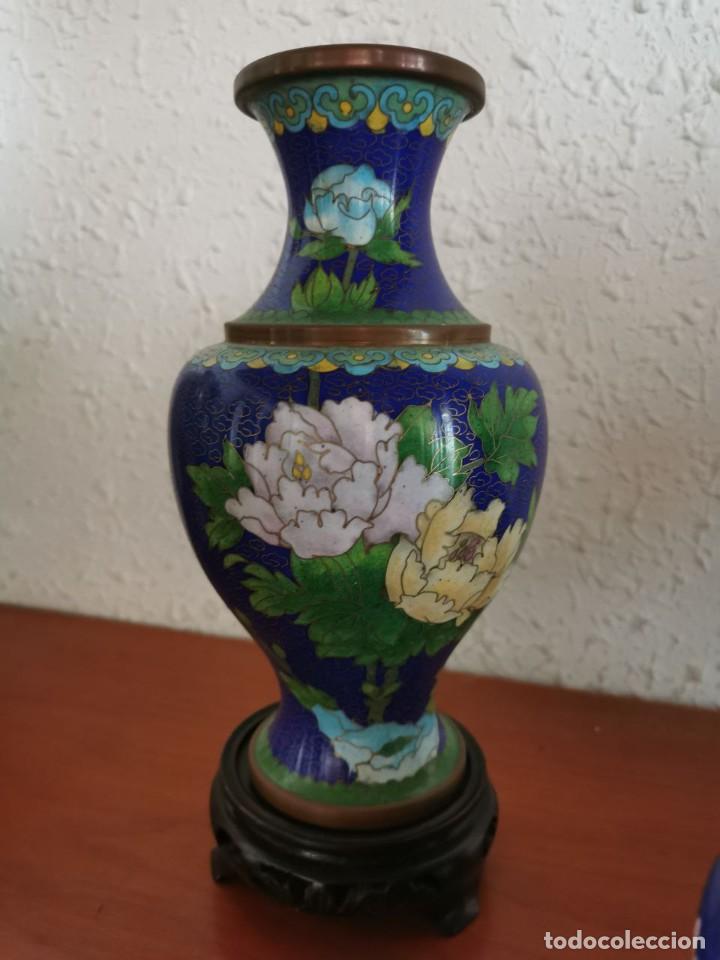 Antig&uuml;edades: JARRONES + CUENCO CLOISONN&Eacute; - Foto 3