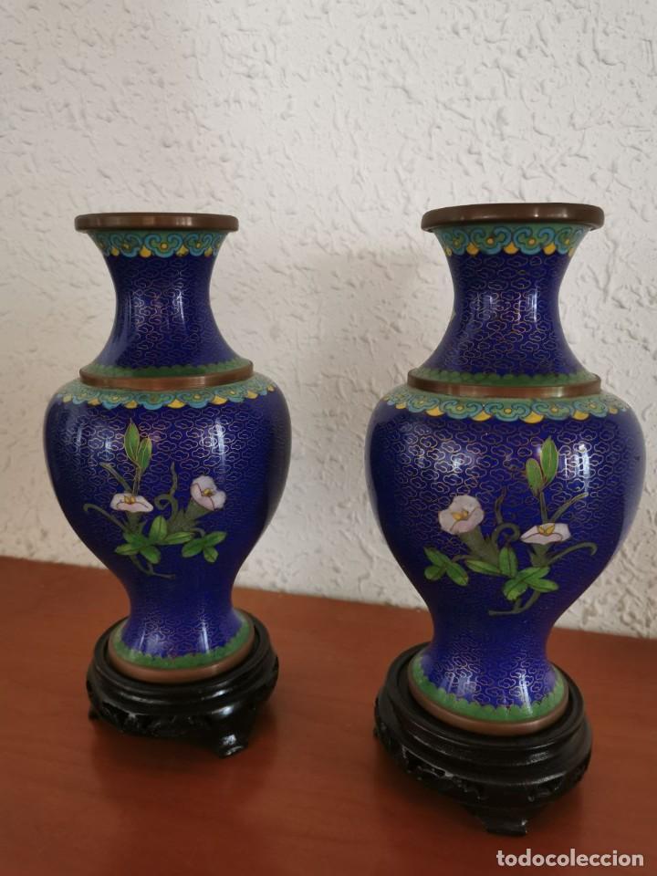 Antig&uuml;edades: JARRONES + CUENCO CLOISONN&Eacute; - Foto 7