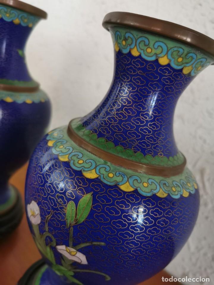 Antig&uuml;edades: JARRONES + CUENCO CLOISONN&Eacute; - Foto 8