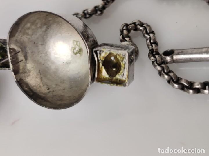 Antigüedades: Collar indio de plata contenedor de Lingam Shiva , Karnataka , India S.XX - Foto 9 - 295730678