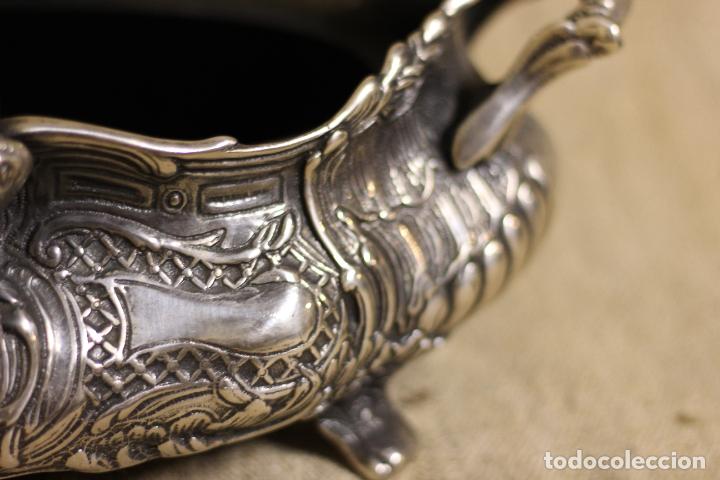 Antig&uuml;edades: centro de mesa de metal plateado - Foto 2