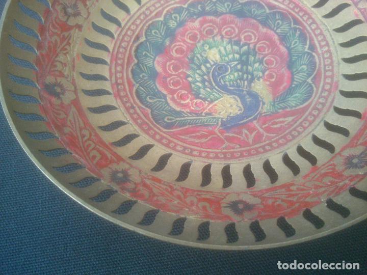 Antig&uuml;edades: CUENCO CALADO PINTADO A MANO - Foto 4