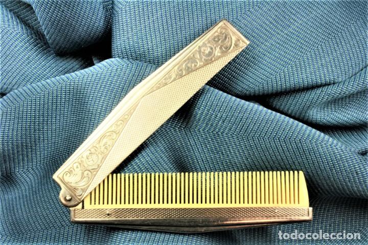 Antig&uuml;edades: Peine plata y celuloide. S.XX. Silver and celluloid comb. - Foto 7