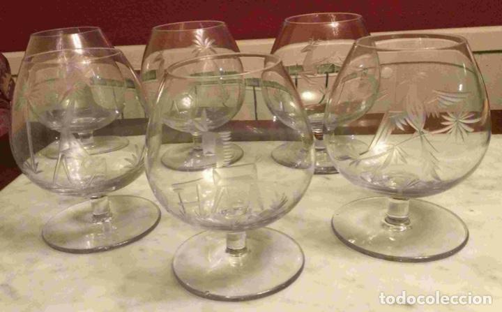 Antig&uuml;edades: Copas de cristal grabado - Foto 2
