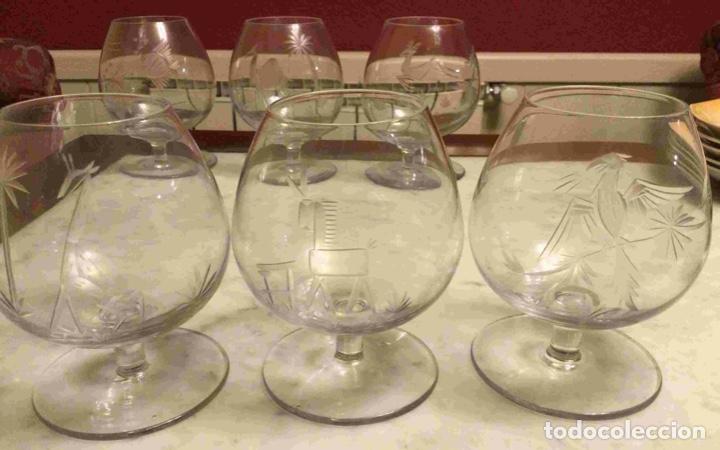 Antig&uuml;edades: Copas de cristal grabado - Foto 3