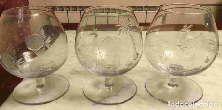 Antig&uuml;edades: Copas de cristal grabado - Foto 4