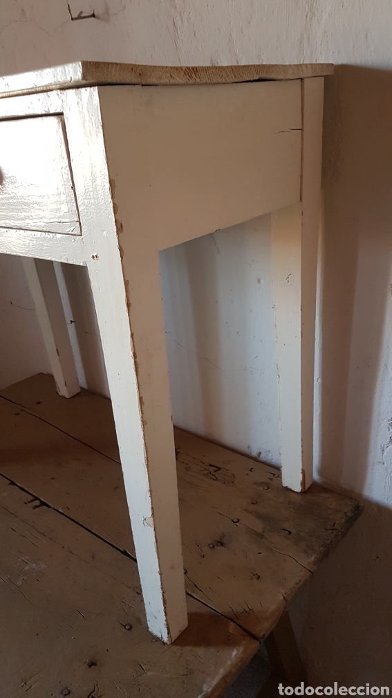 Antig&uuml;edades: Antigua mesa de madera de cocina - Foto 3