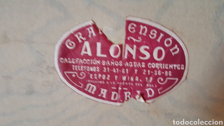 Antig&uuml;edades: Antigua maleta cuero - Foto 5
