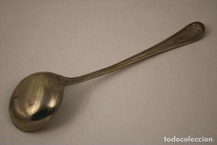 Antig&uuml;edades: cuchara salsa en plata de ley punzonada - Foto 3