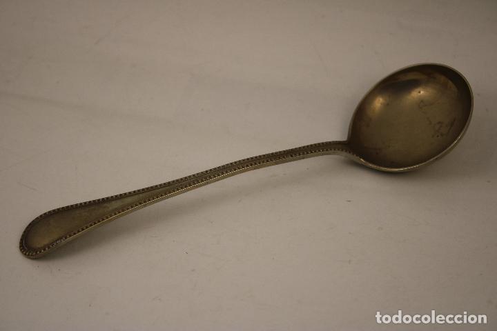 Antig&uuml;edades: cuchara salsa en plata de ley punzonada - Foto 5