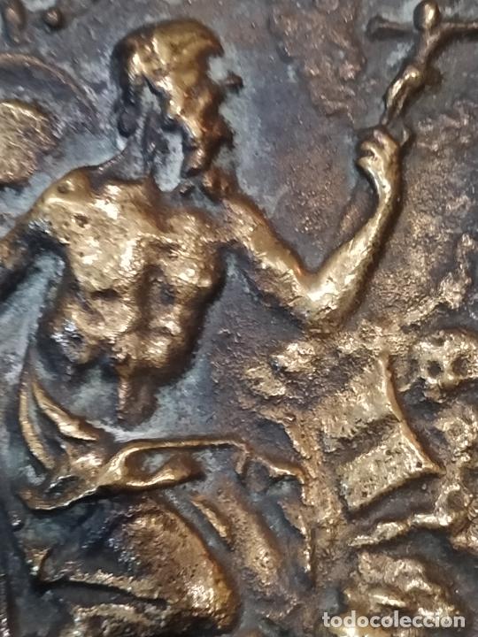Antig&uuml;edades: Placa de bronce con San Jer&oacute;nimoGeronimo S. XVII - Foto 2