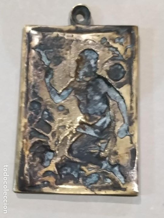Antig&uuml;edades: Placa de bronce con San Jer&oacute;nimoGeronimo S. XVII - Foto 3
