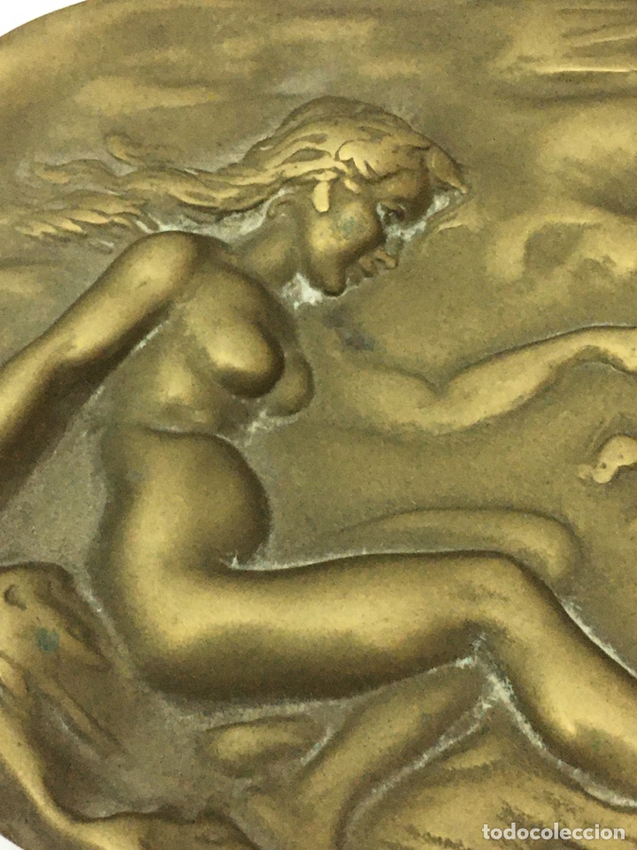 Antig&uuml;edades: BANDEJA METAL MODERNISTA - Foto 2