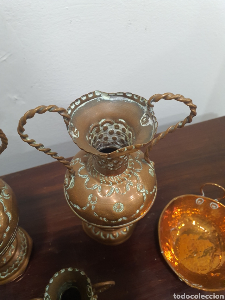 Antig&uuml;edades: Lote de articulos en cobre - Foto 3