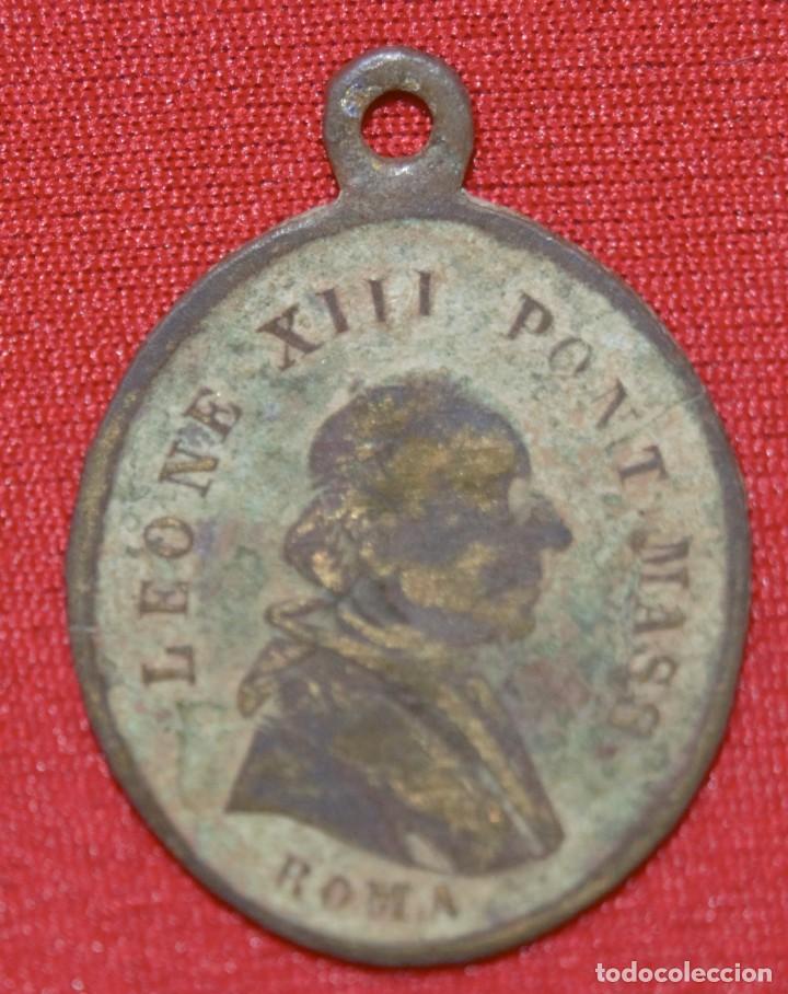 Antig&uuml;edades: Medalla religiosa Pont&iacute;fice Le&oacute;n XIII - Foto 1